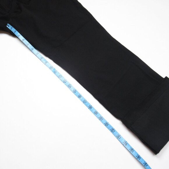 Anthropologie Maeve Bombshell Cuff Capri Pants Black 32 - Picture 8 of 11